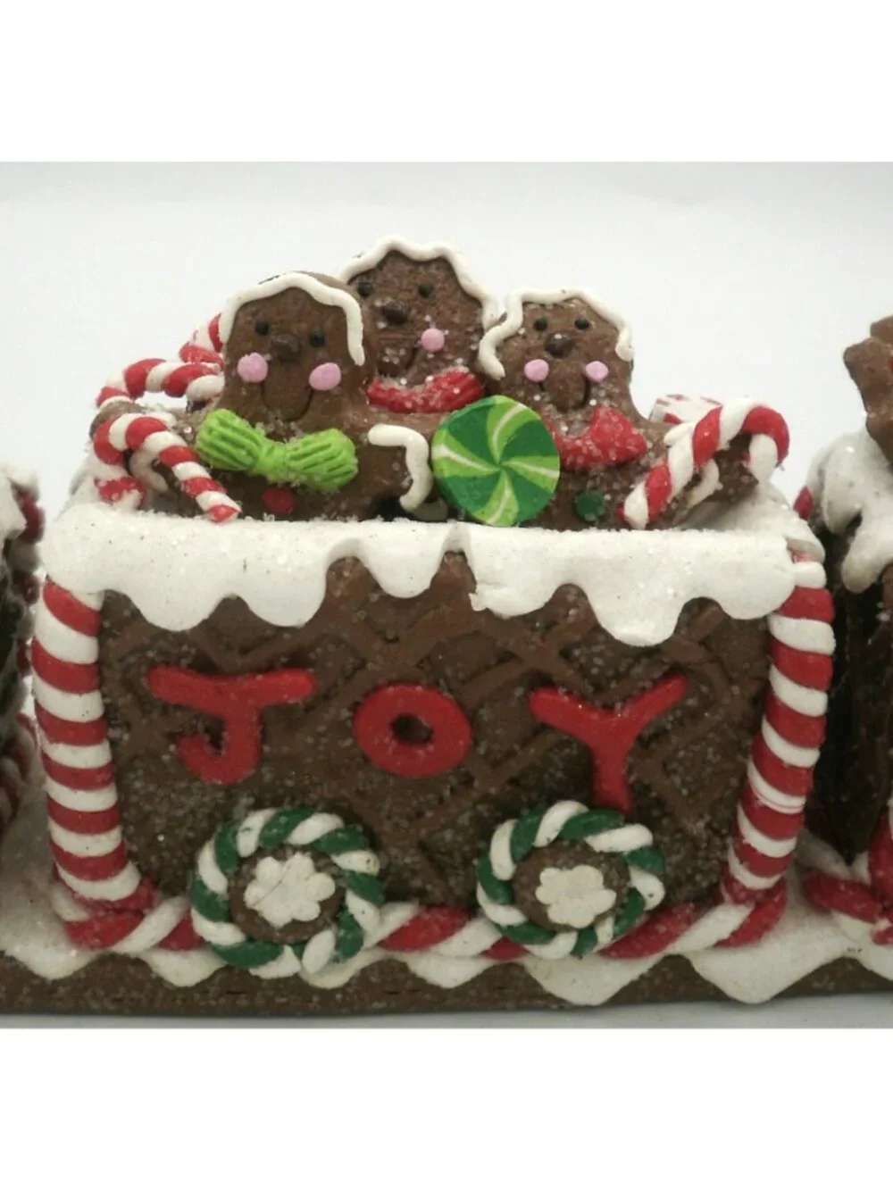 St. Nicholas Square Gingerbread Joy Christmas Train Tabletop Decoration